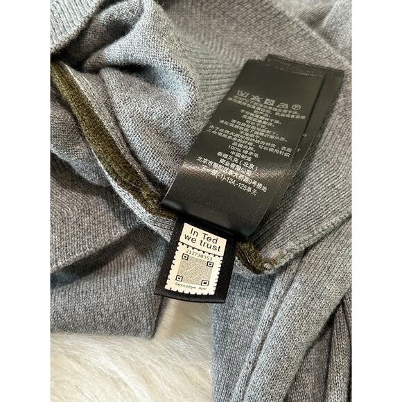 Ted Baker Cardiff Merino Wool Crew Neck Jumper Sweater Grey Size 6 XXL NWT - Picture 10 of 16